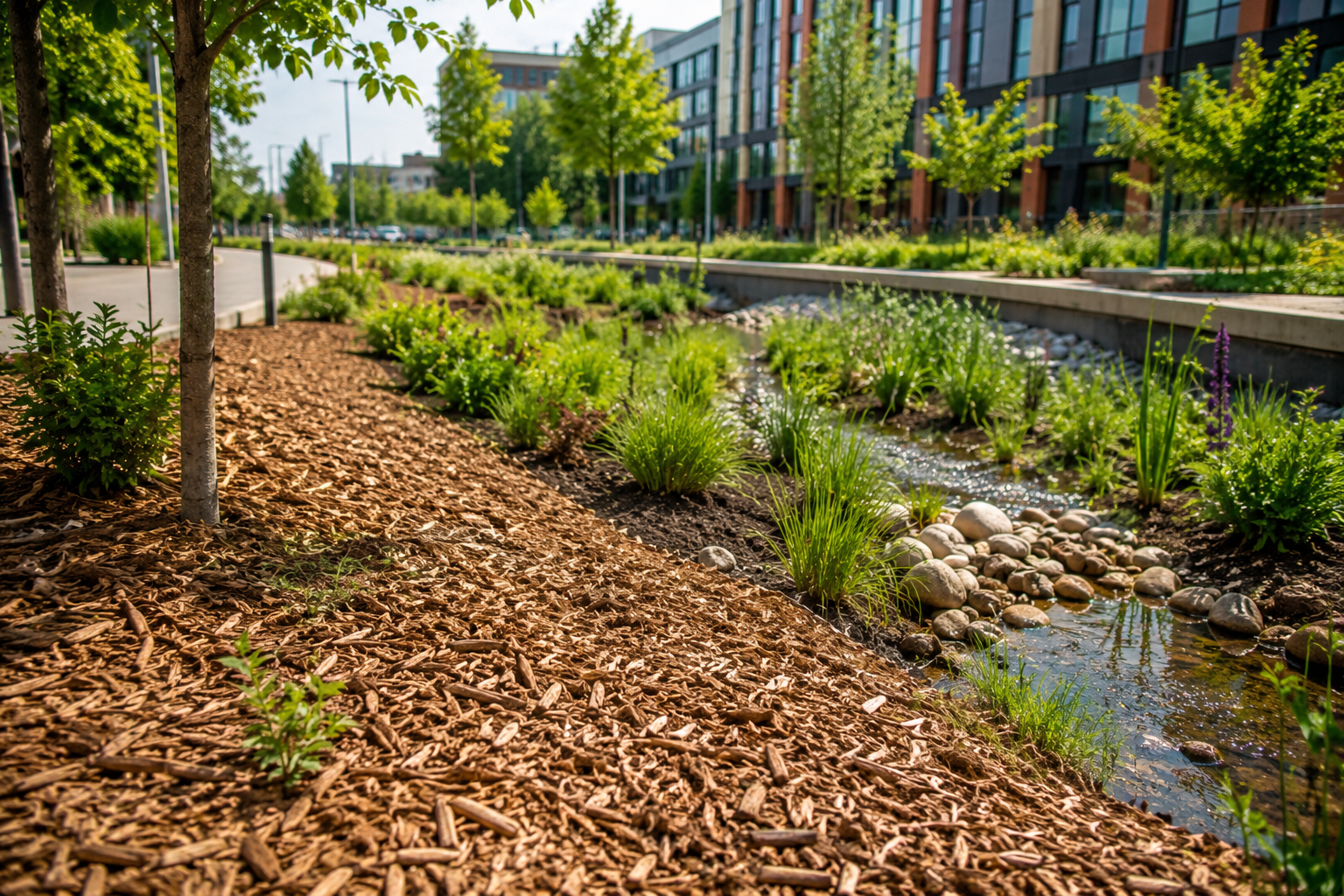 Wood Chips for Sustainable Green Infrastructure Projects